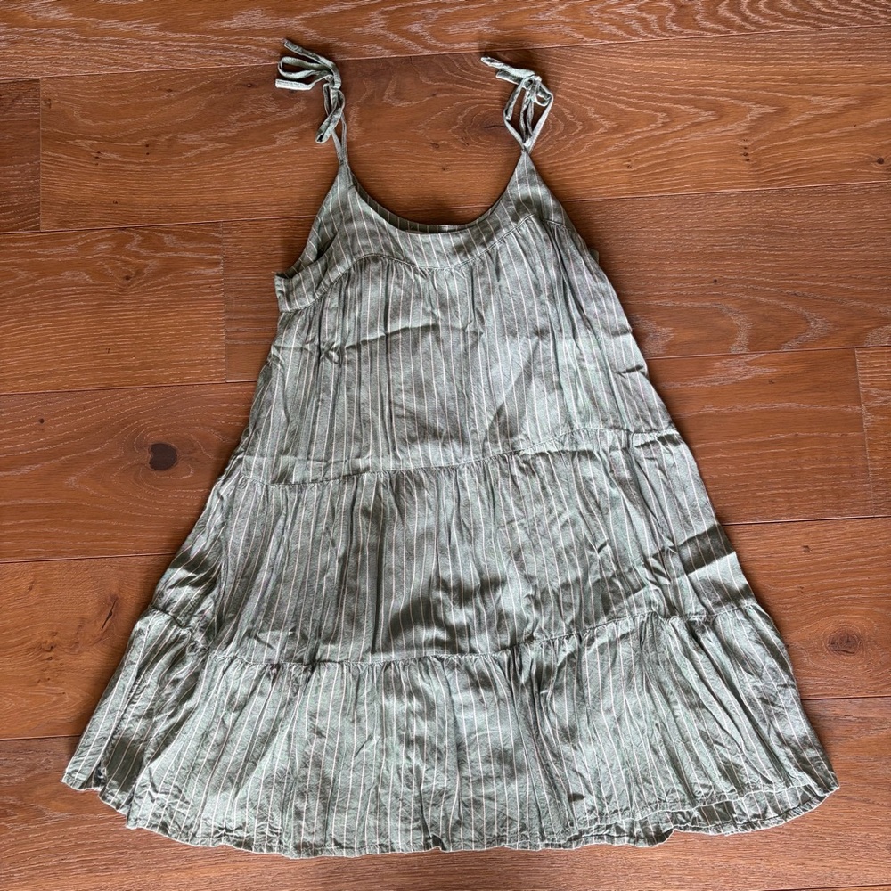 Green & White Striped O’Neill Dress